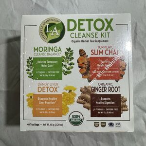 Lifestyle Awareness Detox Cleanse Kit, Organic Herbal Tea Supplement, 40 Tea Bag
